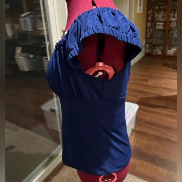 Royal Blue Wrapper Top - Picture 4 of 6